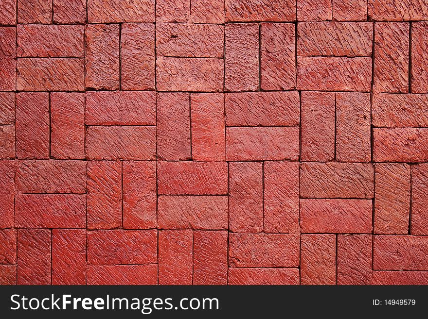 A wall of red brick. A wall of red brick