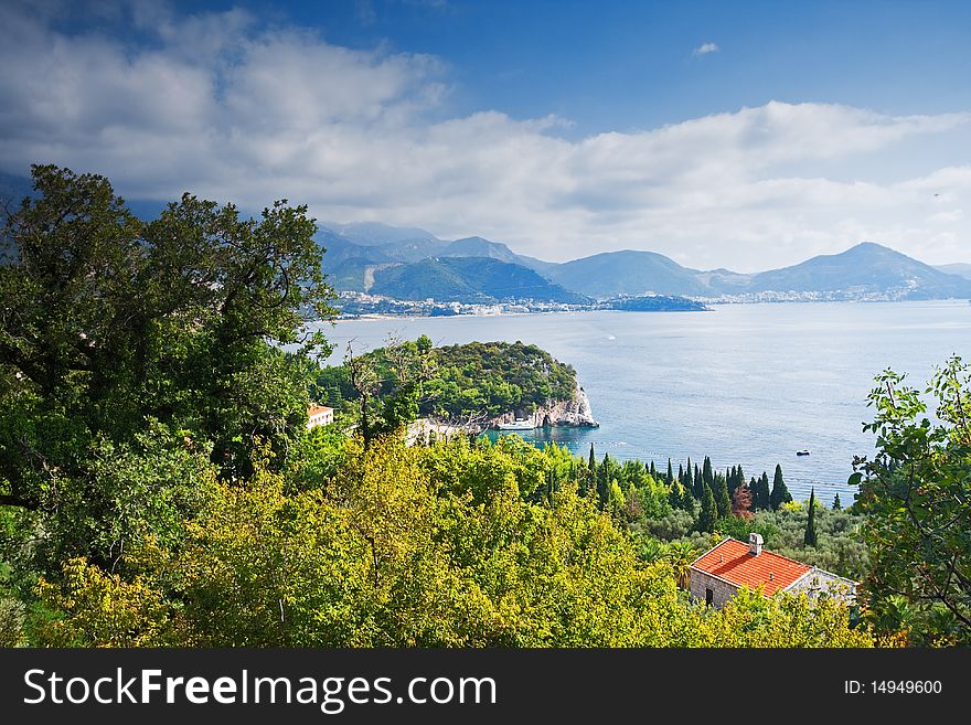 Mediterranean landscape with sea, Montenegro