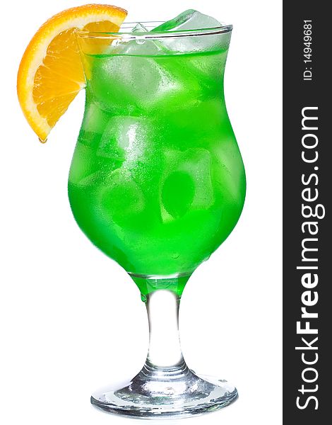 Green Cocktail Orange Slice