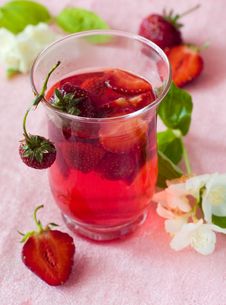 Strawberry  Tea Stock Photo