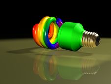 Rainbow Compact Fluorescent Lamp Royalty Free Stock Photo Rainbow Compact Fluorescent Lamp Royalty Free Stock Photo