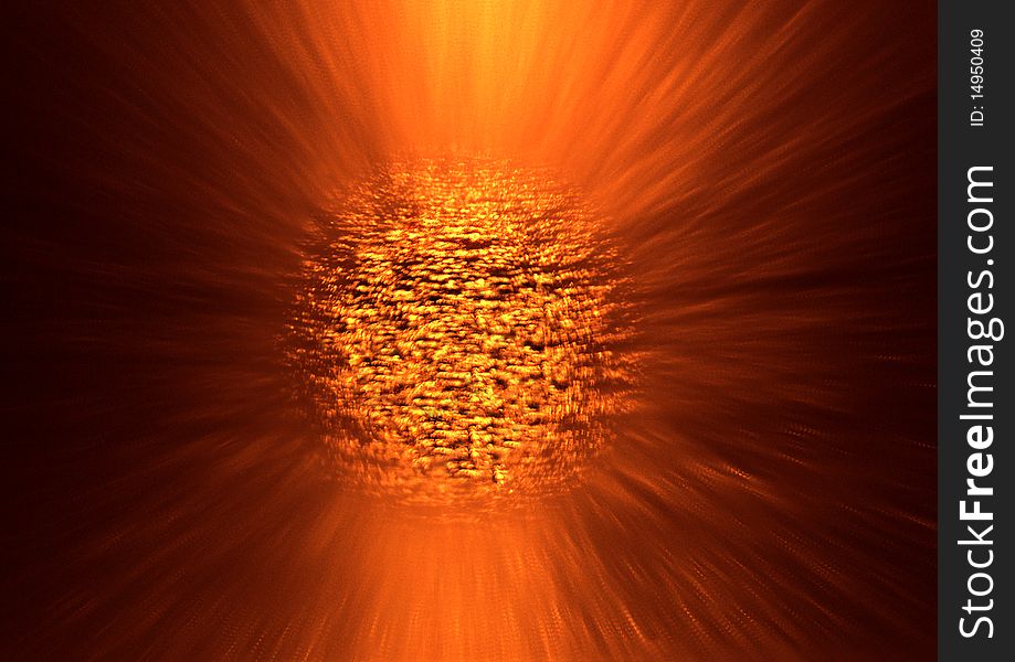Abstract background of a pulsating fireball