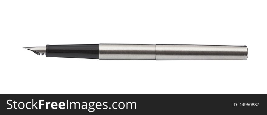 Business fountain pen,isolated on white with clipping path.