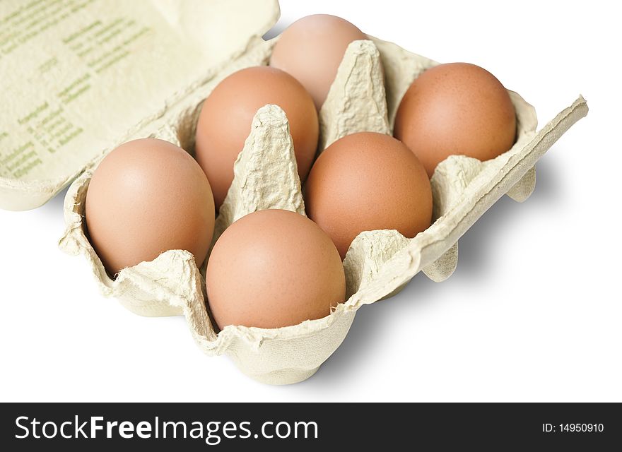 Organic chicken eggs in carton