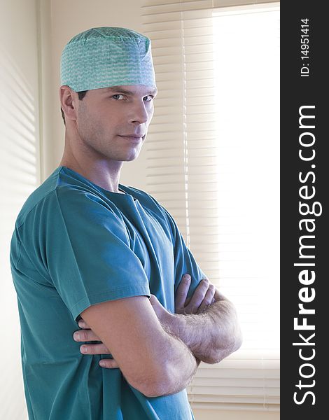 Portrait of a young male surgeon. Portrait of a young male surgeon