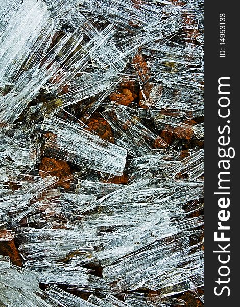 Icy transparent surface. abstract background.
