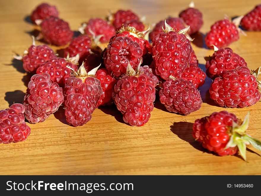 Ripe appetizing raspberry