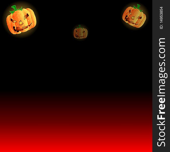 Halloween Background with some pumpkins