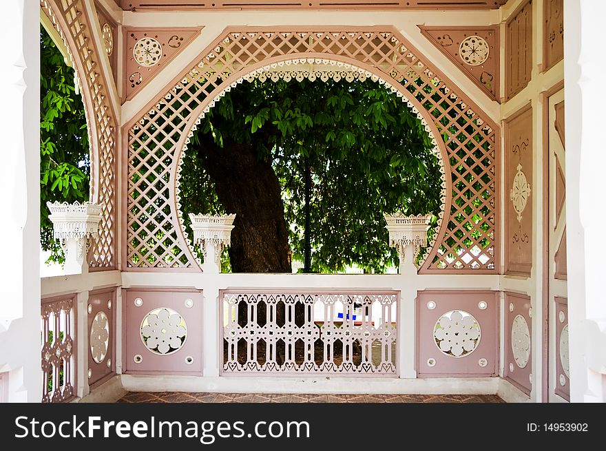 Europe style wooden arched, Ayutthaya Thailand. Europe style wooden arched, Ayutthaya Thailand.