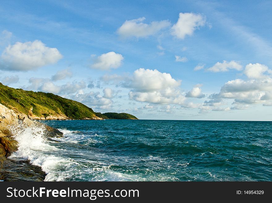 Mountains with blue sea samed Islands. Mountains with blue sea samed Islands