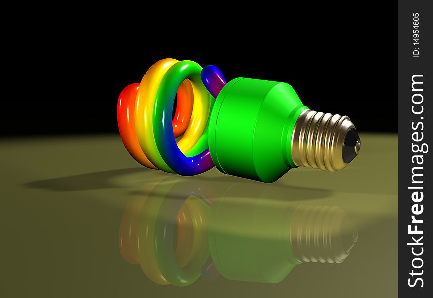 Rainbow Compact Fluorescent Lamp