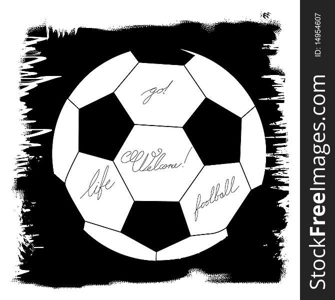 Soccer design element on grunge background