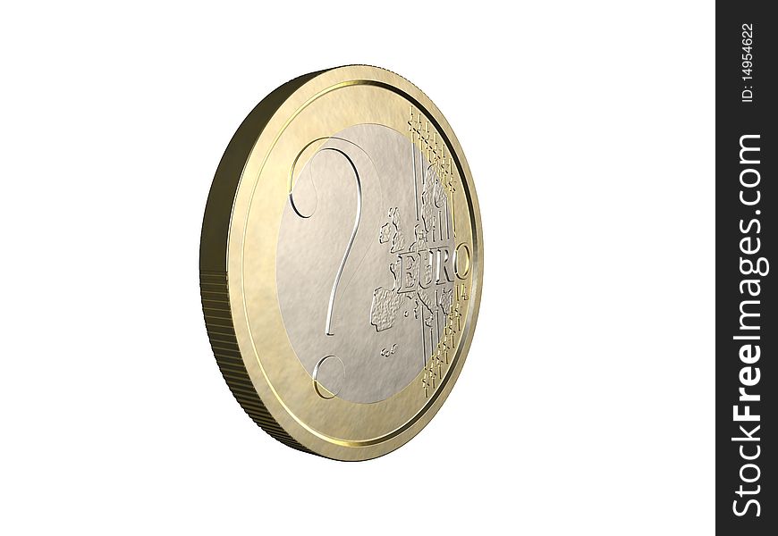 ? EURO on white background, isolated