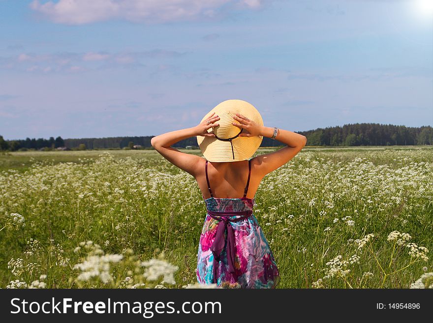 Young Woman Enjoying Nature