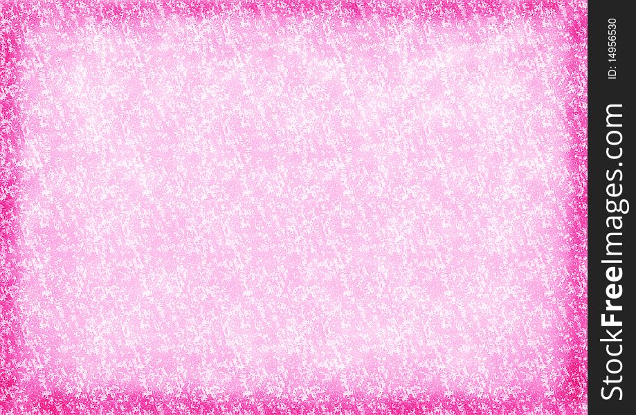 Pink Color Background With Flowers