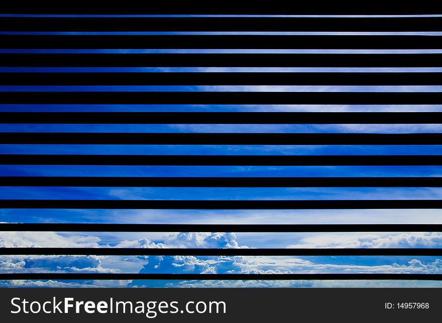 Blue Sky Looked From Inside Of Office