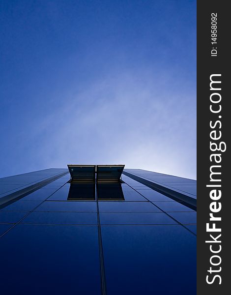 Blue sky and office building