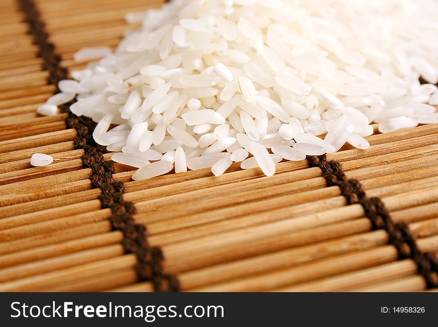 Macro background of white rice