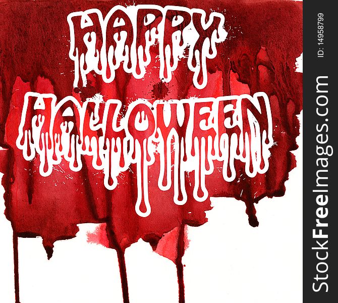 Halloween inscription. Title on bloody background. Halloween inscription. Title on bloody background.