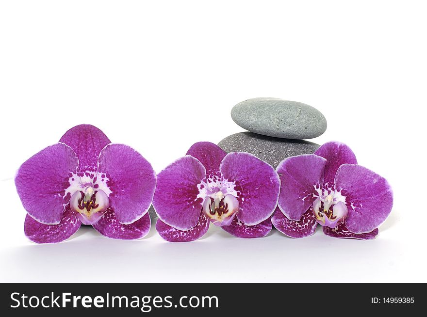 Spa background (pyramid of stones with orchid ). Spa background (pyramid of stones with orchid )