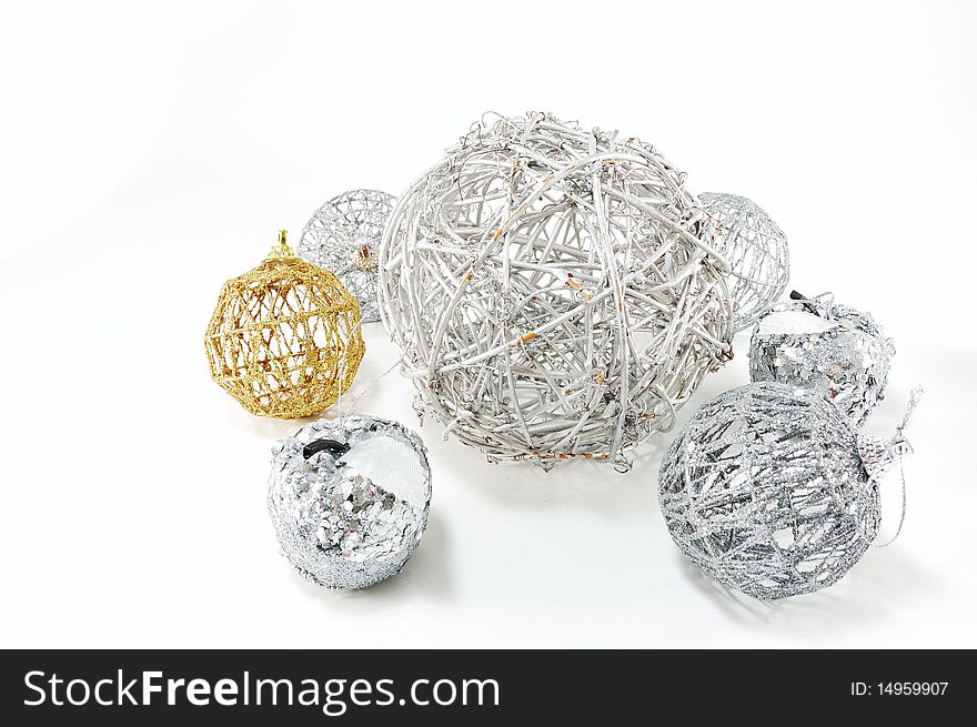 Decorative balls isolated on a white background