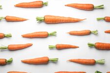 Flat Lay Composition With Fresh Carrots Royalty Free Stock Images