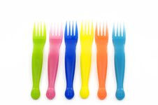 Plastic Forks Royalty Free Stock Photos