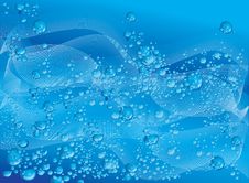 Abstract Water Background With Drop Royalty Free Stock Photos