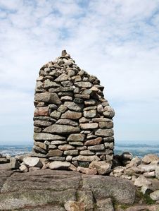Cairn On Top Of A Mountain Royalty Free Stock Photos Cairn On Top Of A Mountain Royalty Free Stock Photos