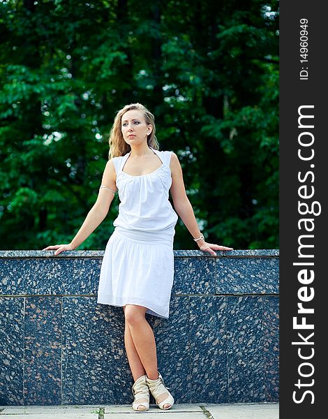 Woman Relaxing In Park