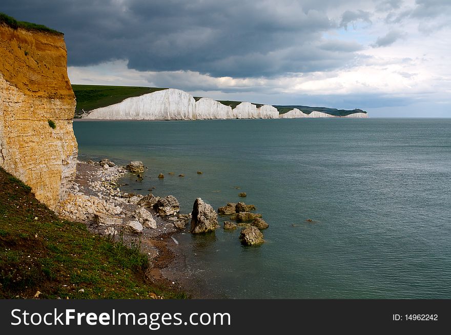 The white cliffs of England. The white cliffs of England