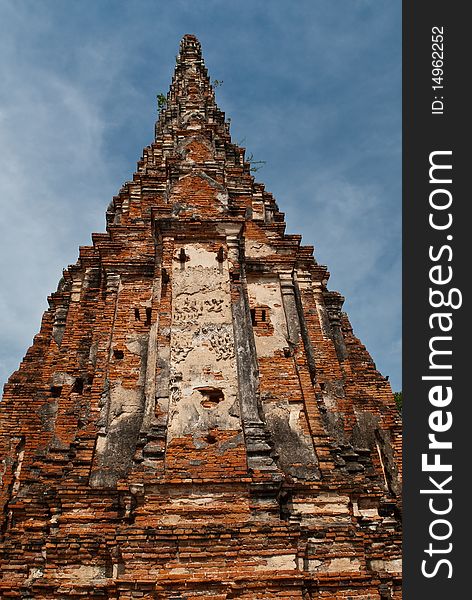 Ancient pagoda ,wat-chai-wattanaram,Ayuthaya,Thailand