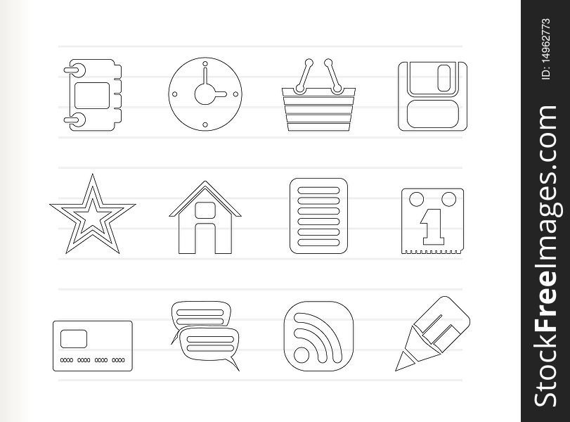 Internet and Website Icons - Vector Icon Set