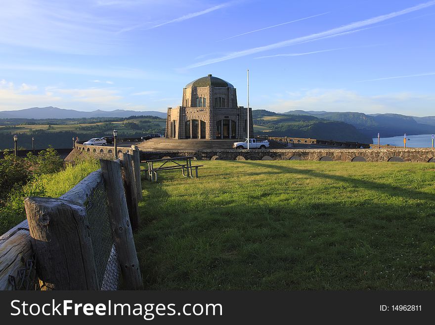 Vista House At Sunset.