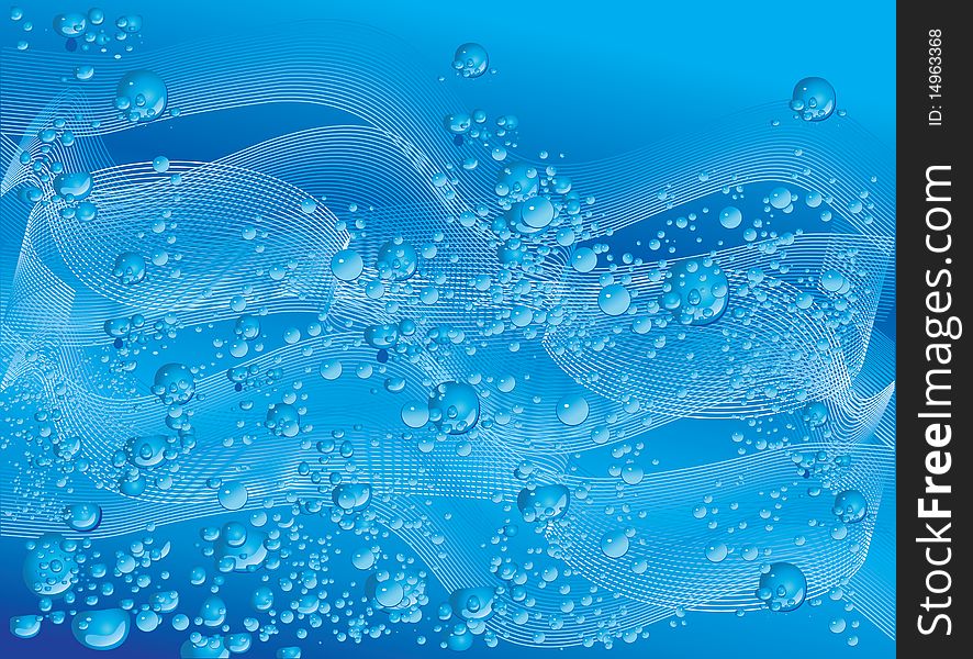 Abstract Water Background With Drop