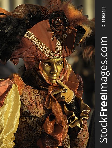 Venetian mask during the venice carnivale