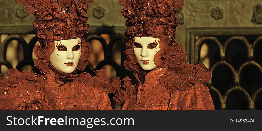 Venetian mask during the venice carnivale