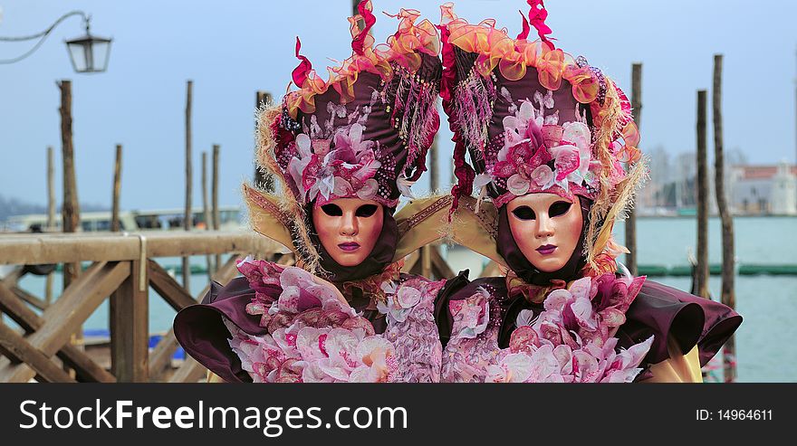 Venetian mask during venice carnivale