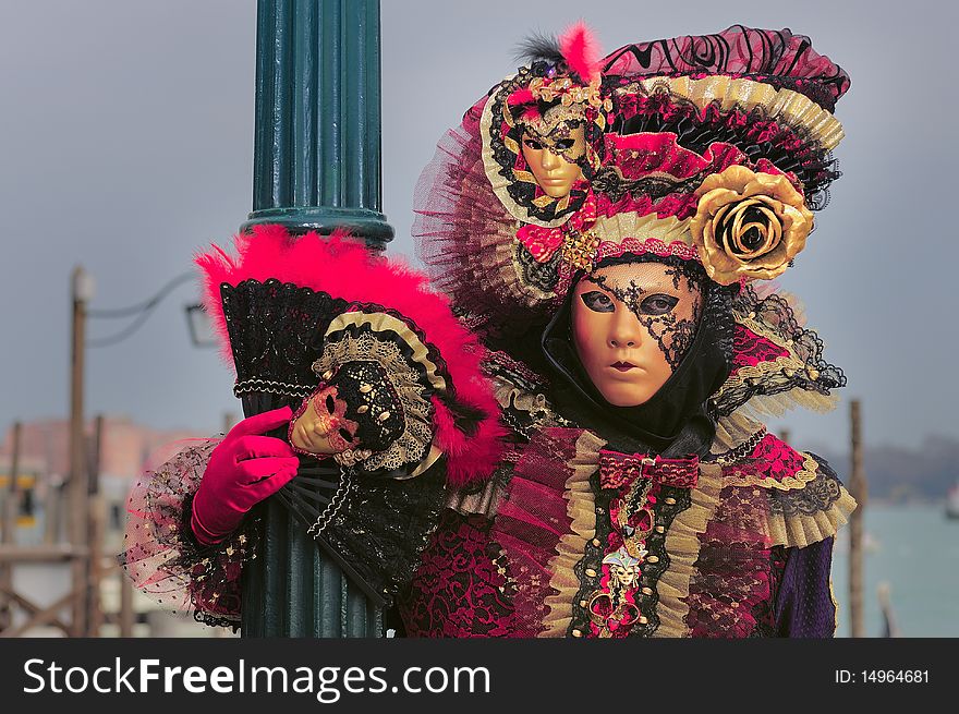 Venetian mask during venice carnivale