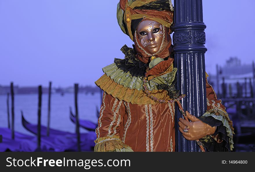 Venetian mask during venice carnivale