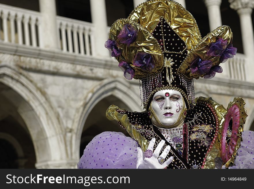 Venetian mask during venice carnivale