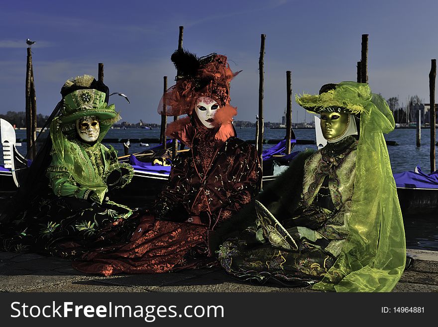 Venetian mask during venice carnivale