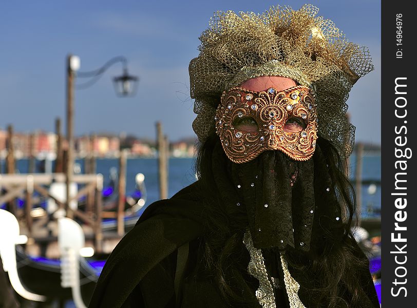 Venetian mask during venice carnivale