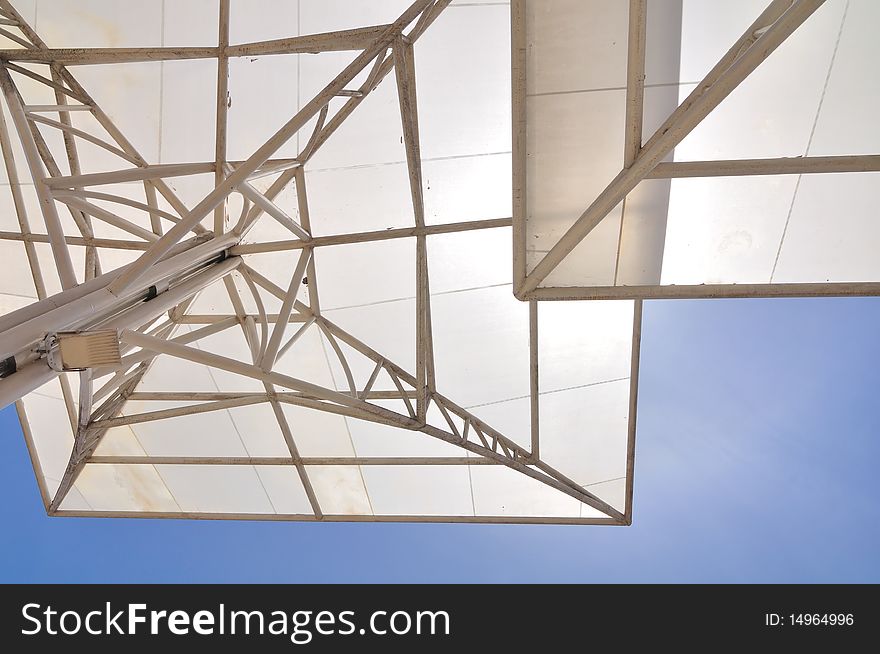 A white canvas roof in thailand