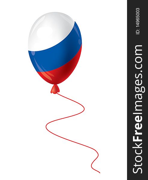 Balloon flag of Russia celebration