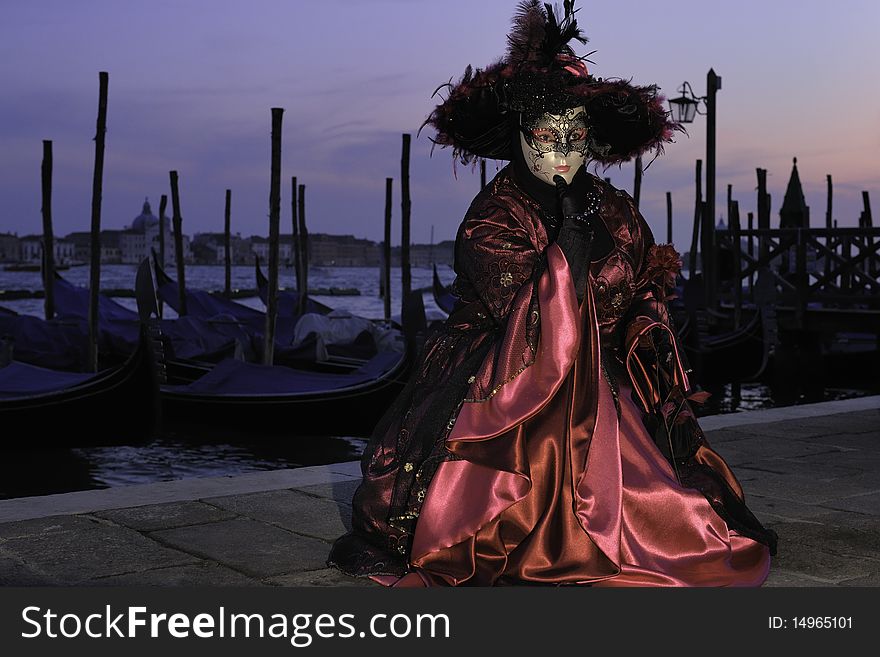 Venetian mask during venice carnivale