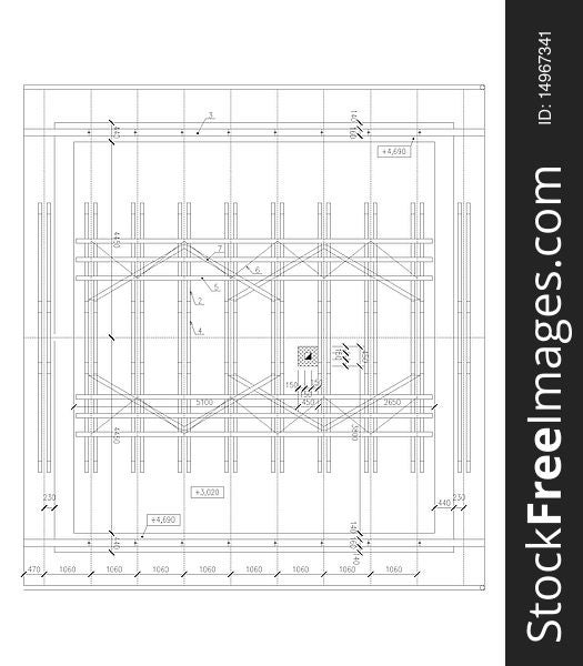 2D ground plan of truss