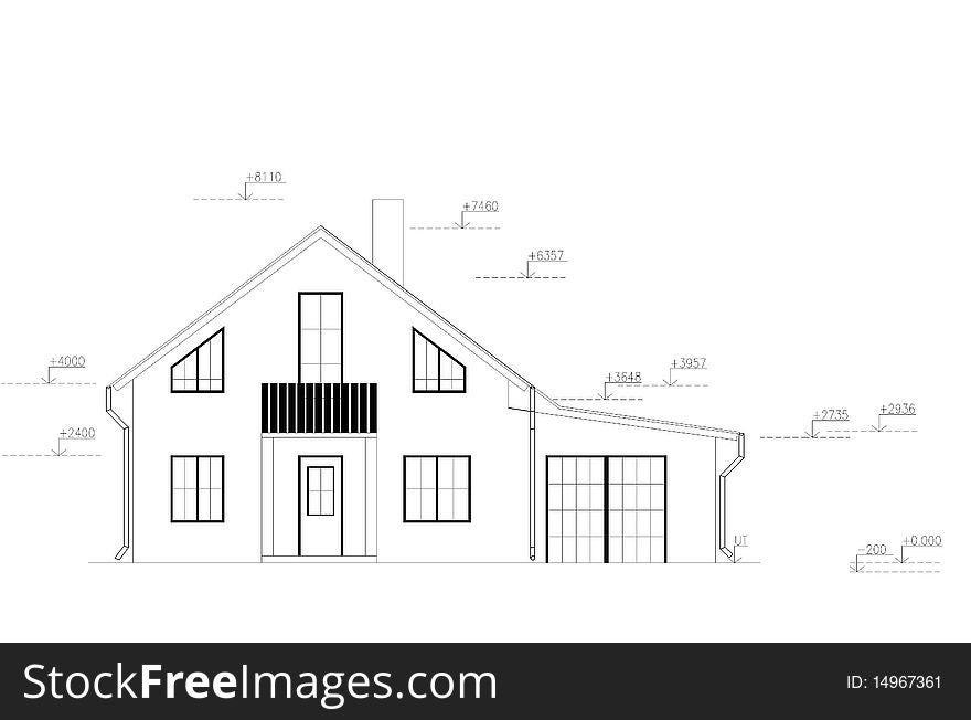 2D view on family house