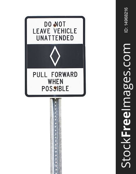 A white carpool lane sign cutout