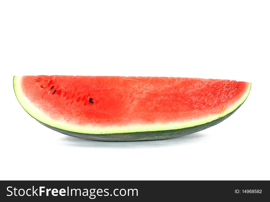 Piece of ripe watermelon isolated on white. Piece of ripe watermelon isolated on white